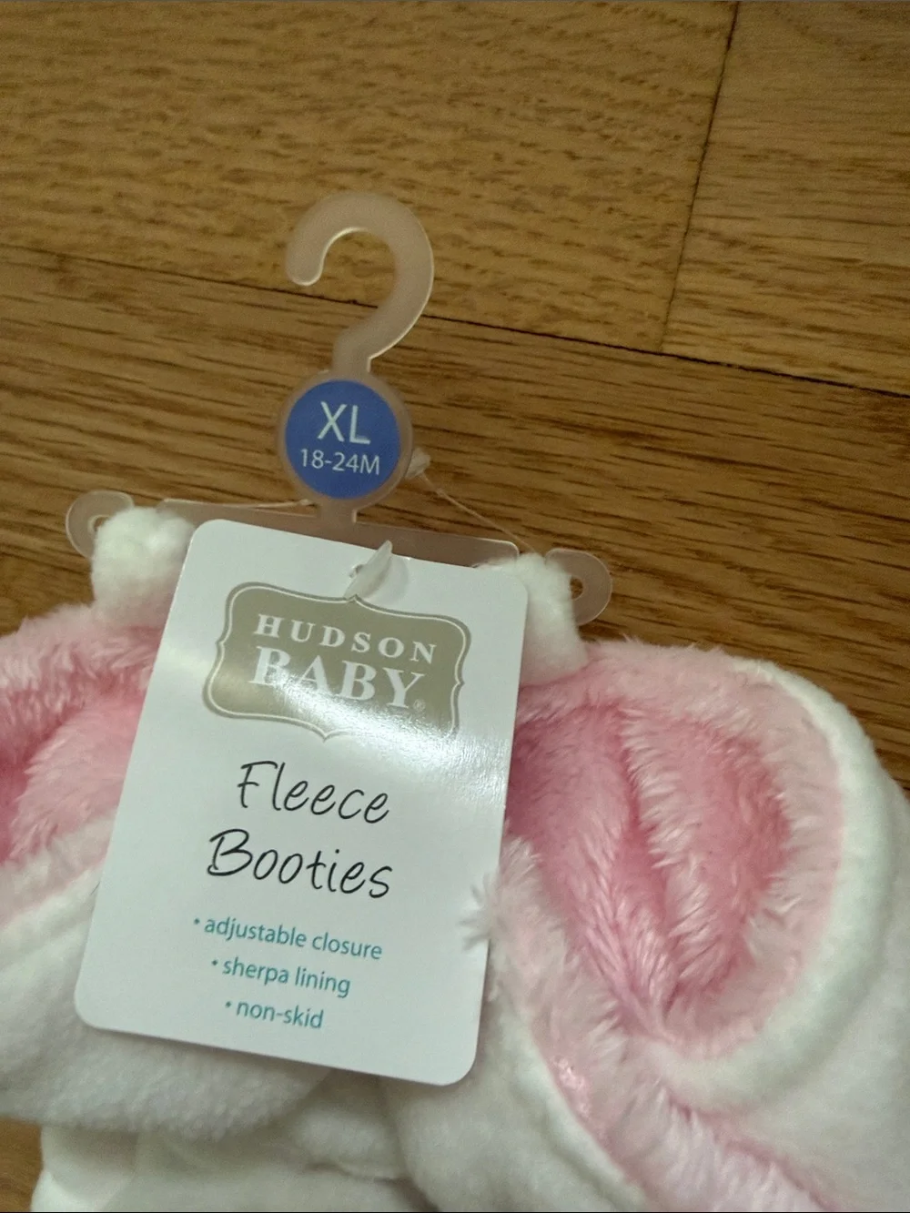 NWT Hudson Baby Unicorn Fleece Booties in White & Pink